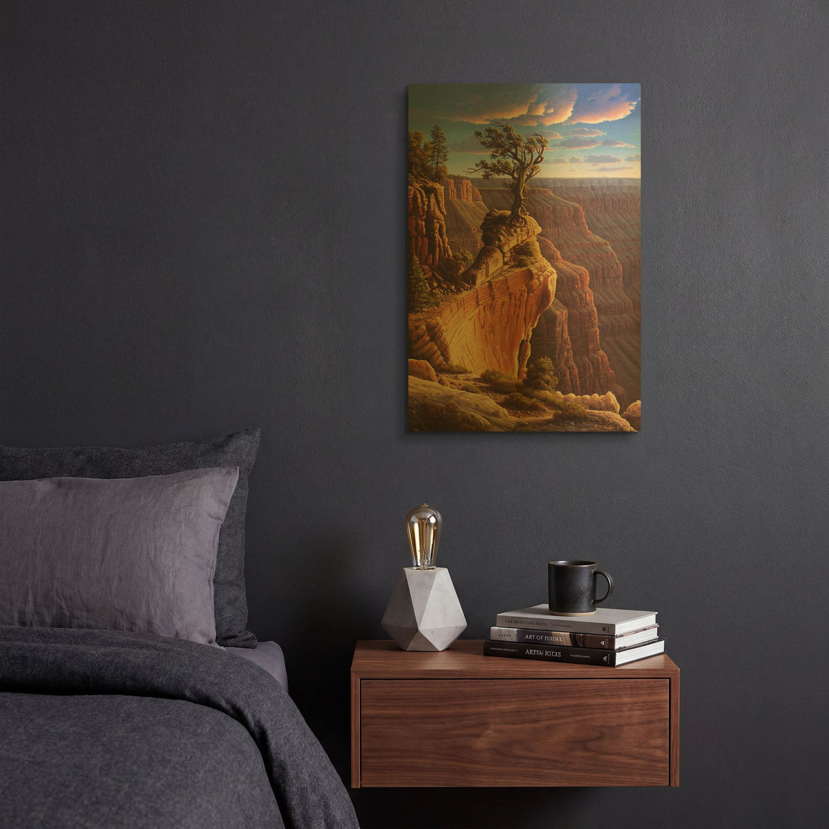 'Old Master' By R. Hed Gold Metal Wall Art