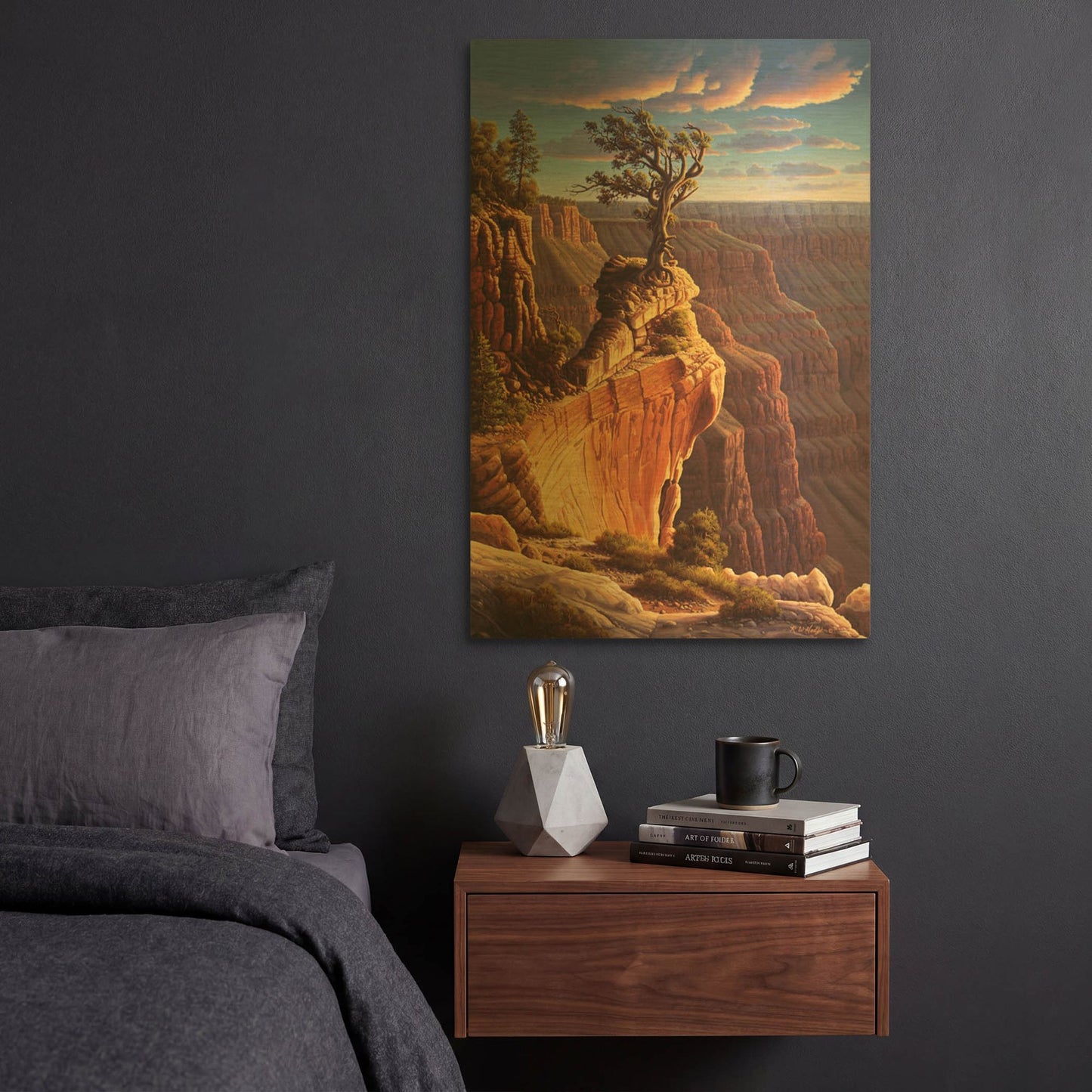 'Old Master' By R. Hed Gold Metal Wall Art