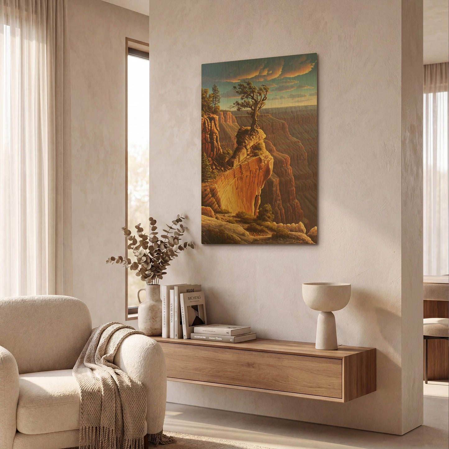 'Old Master' By R. Hed Gold Metal Wall Art
