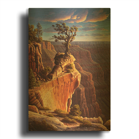 'Old Master' By R. Hed Gold Metal Wall Art