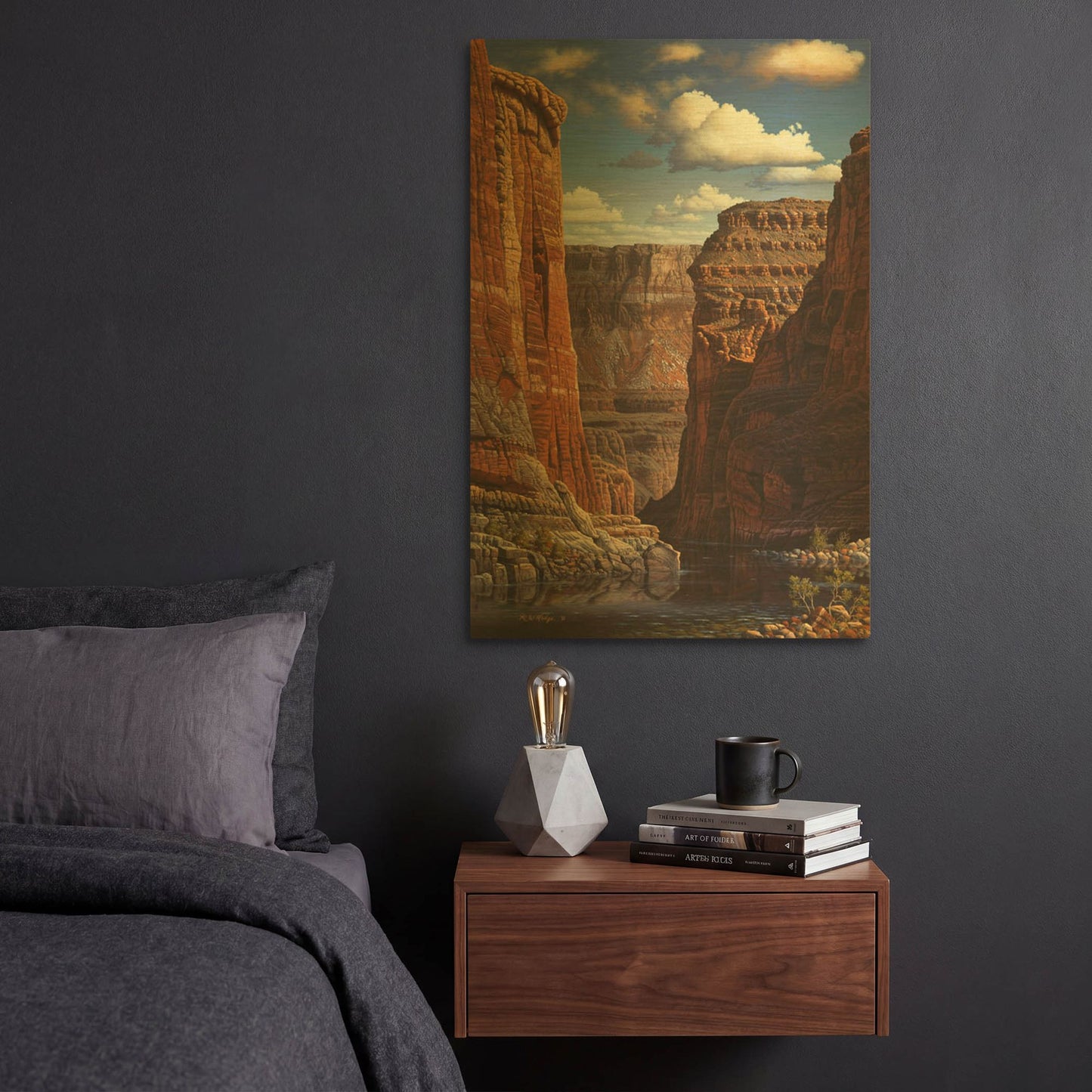 'Heavenly Invitation' By R. Hed Gold Metal Wall Art