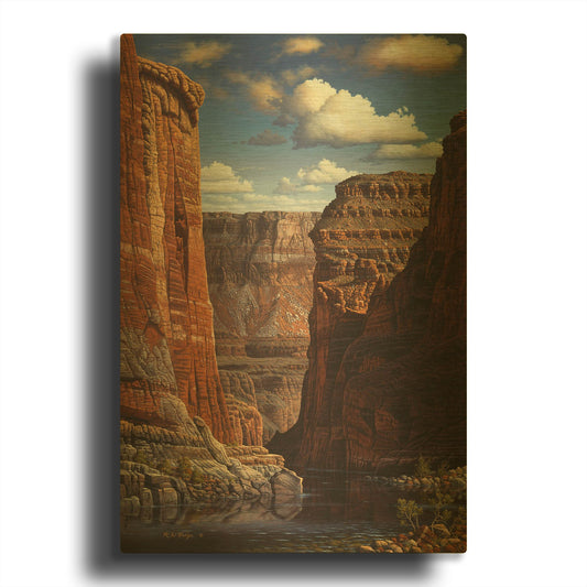 'Heavenly Invitation' By R. Hed Gold Metal Wall Art