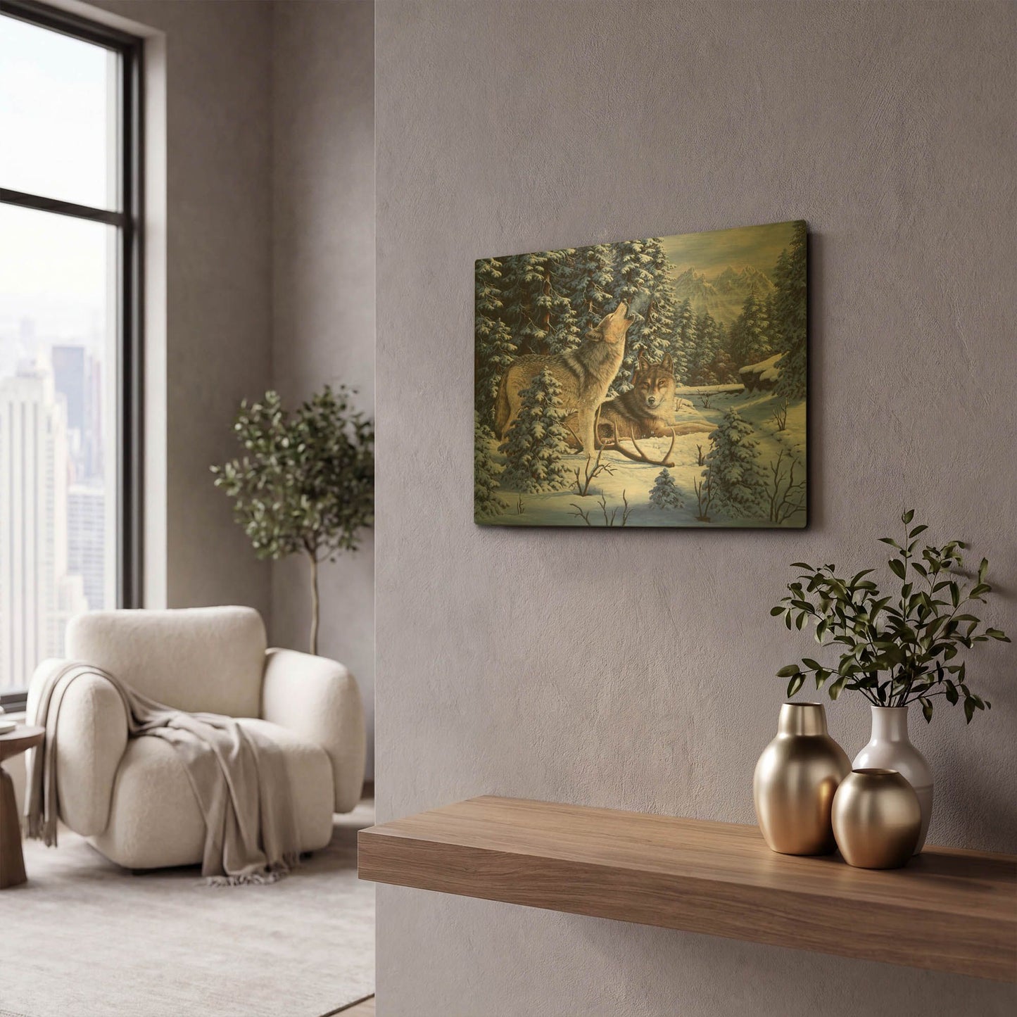 'The Trophy' By R. Hed Gold Metal Wall Art