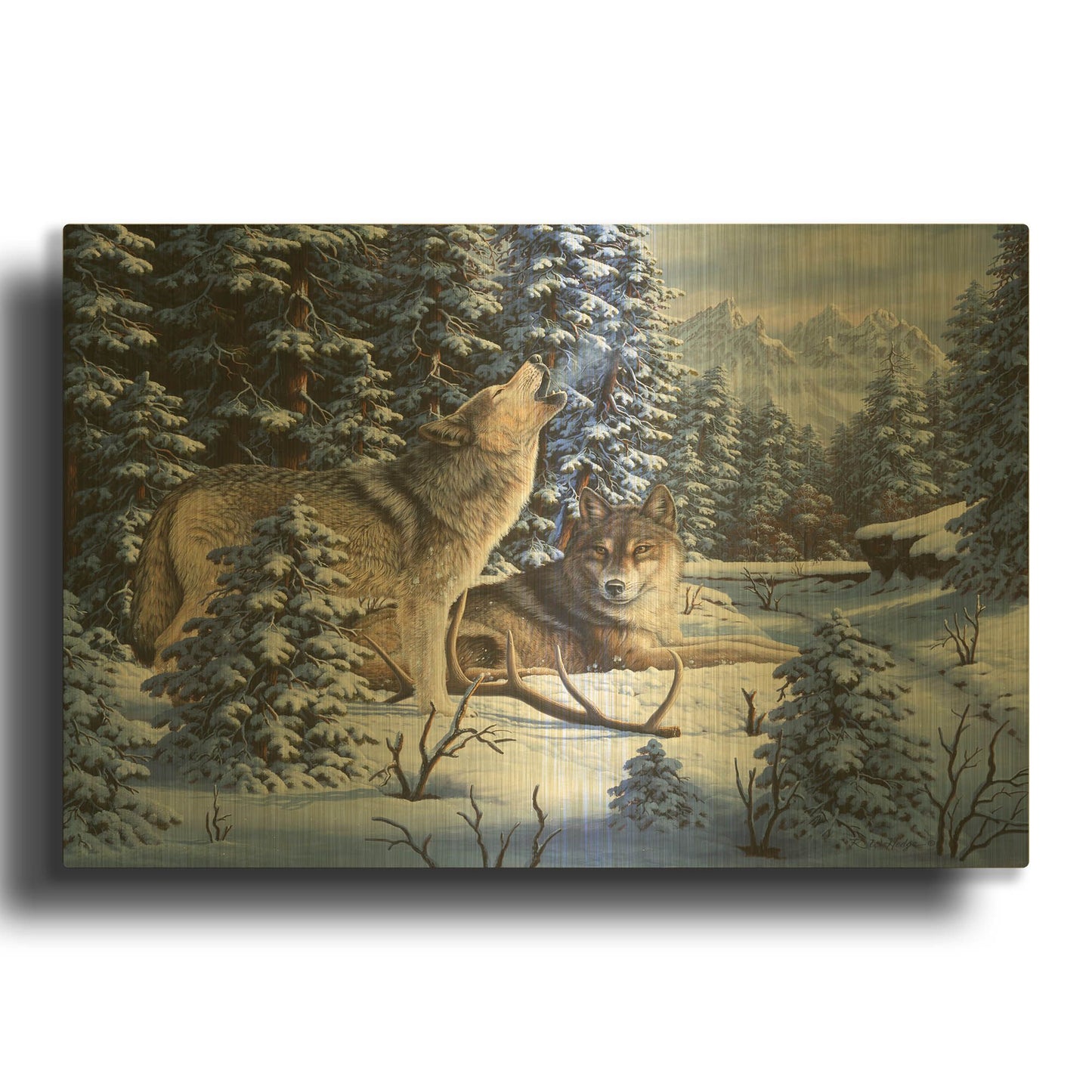 'The Trophy' By R. Hed Gold Metal Wall Art