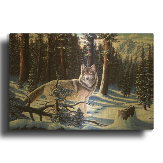 'Big Timber' By R. Hed Gold Metal Wall Art
