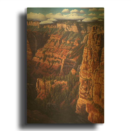'World Of Wonders' By R. Hed Gold Metal Wall Art
