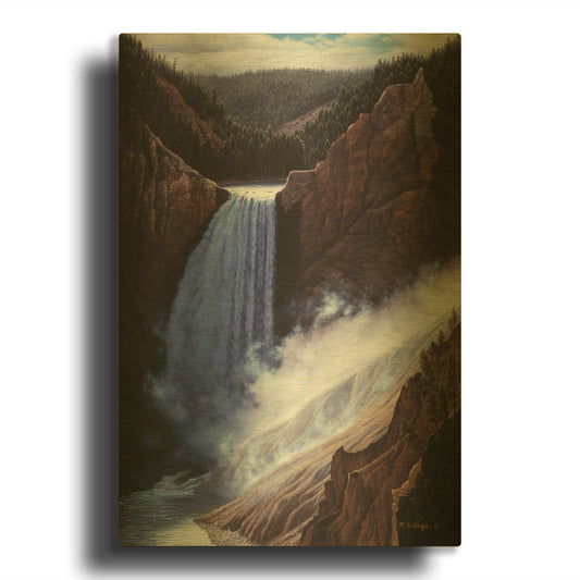 'The Voice Of Yellowstone' By R. Hed Gold Metal Wall Art