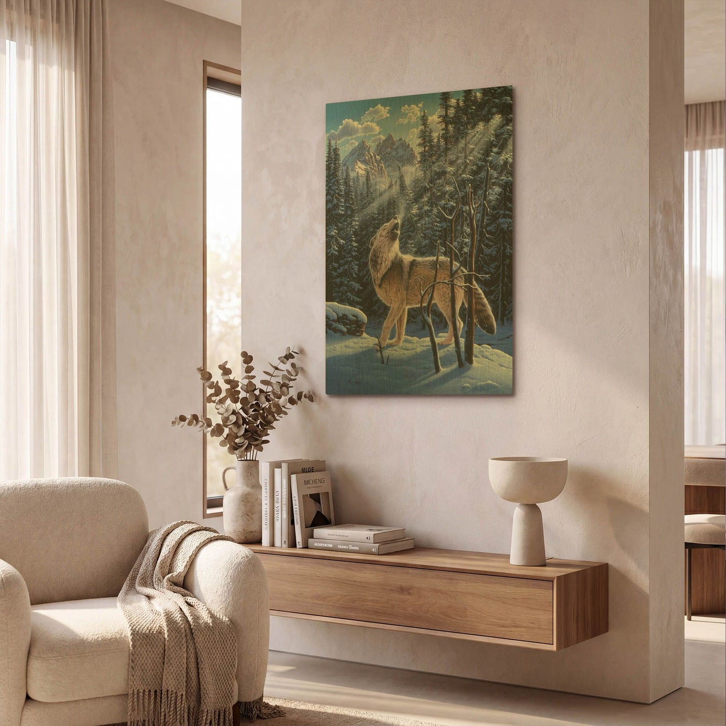 'In The Still Of The Tetons' By R. Hed Gold Metal Wall Art