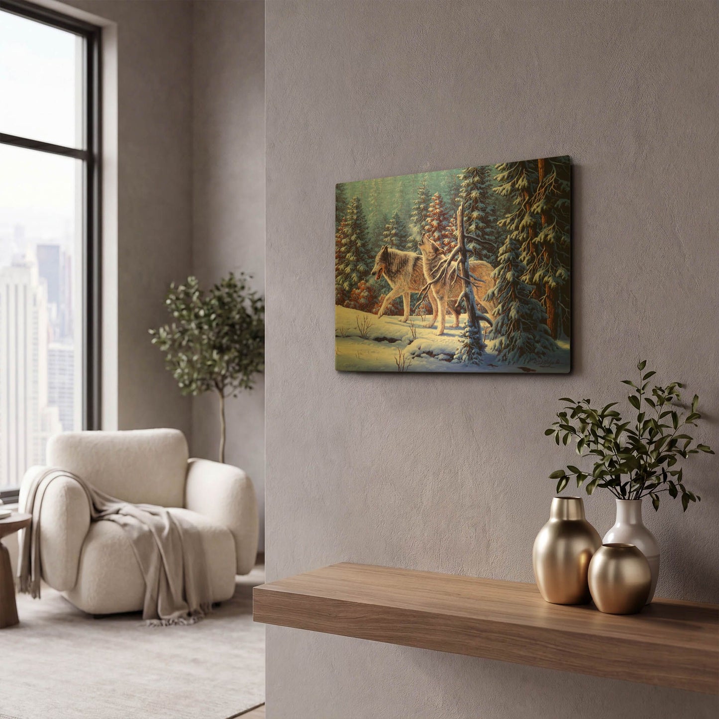 'Call To The Free' By R. Hed Gold Metal Wall Art