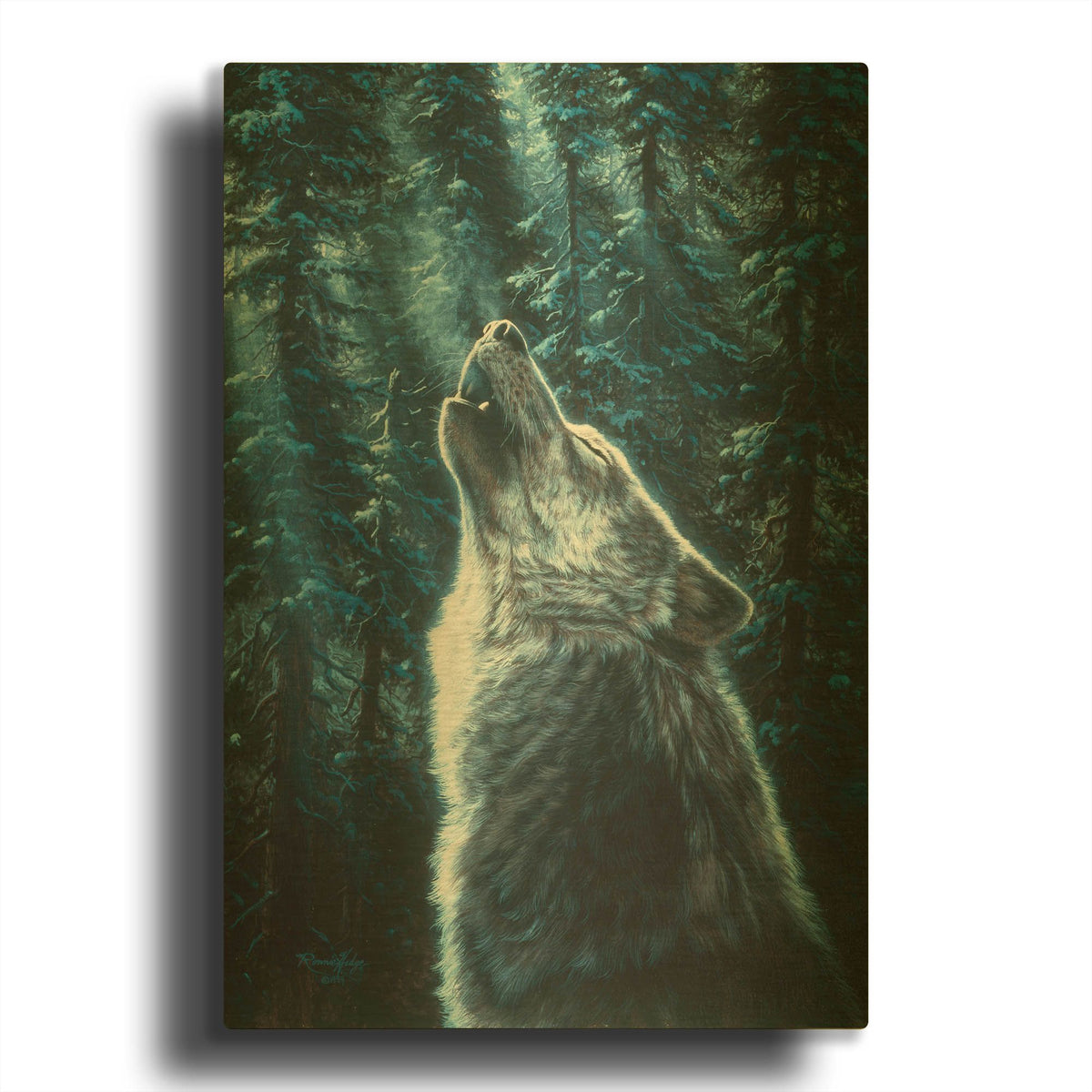'Moonlight' By R. Hed Gold Metal Wall Art