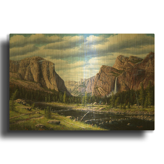 'River Of Mercy' By R. Hed Gold Metal Wall Art