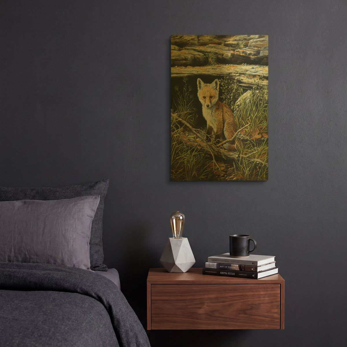 'Anticipation' By R. Hed Gold Metal Wall Art