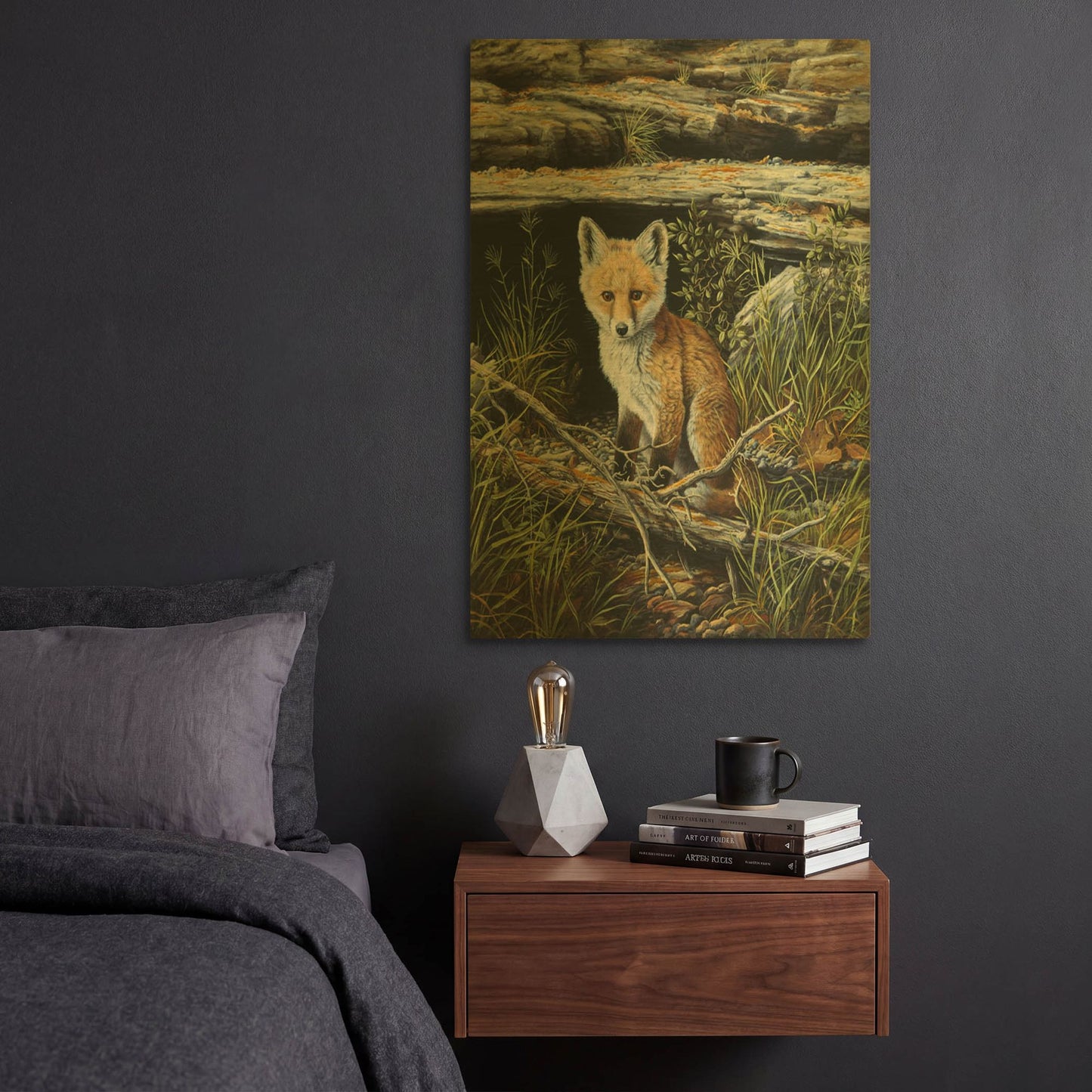 'Anticipation' By R. Hed Gold Metal Wall Art