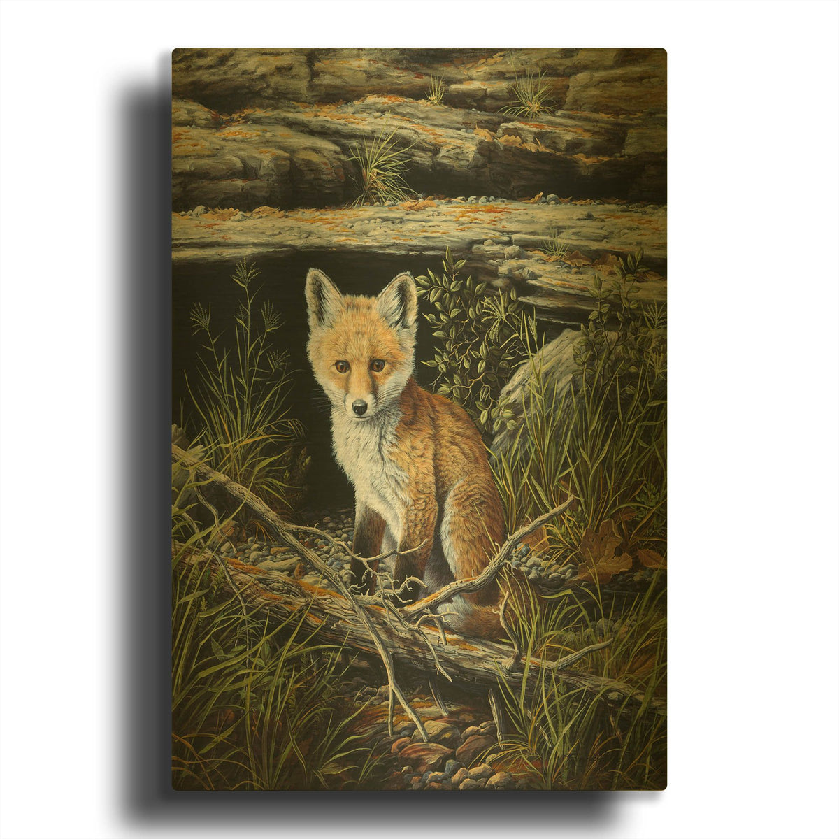 'Anticipation' By R. Hed Gold Metal Wall Art