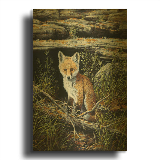 'Anticipation' By R. Hed Gold Metal Wall Art