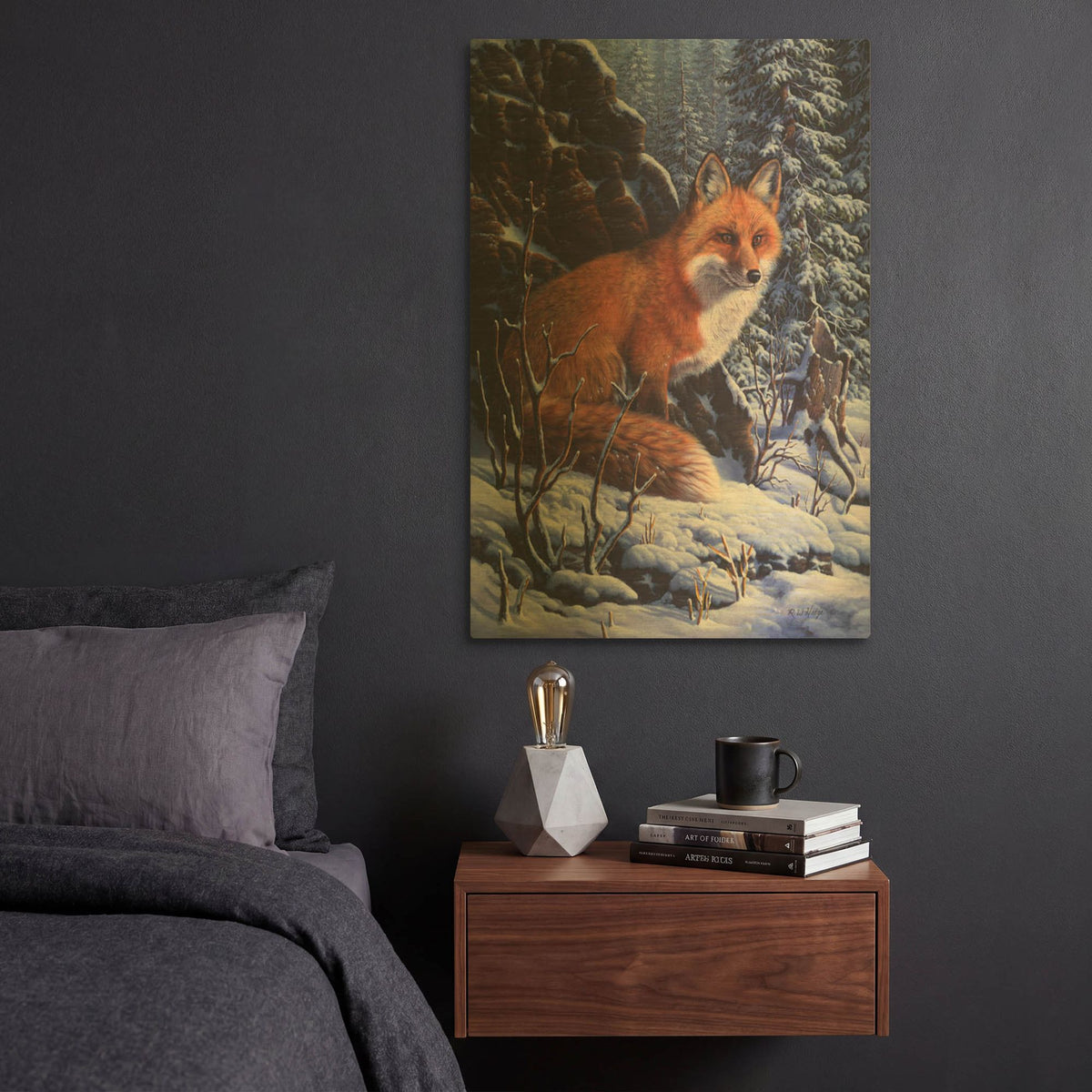 'Audible Hush' By R. Hed Gold Metal Wall Art