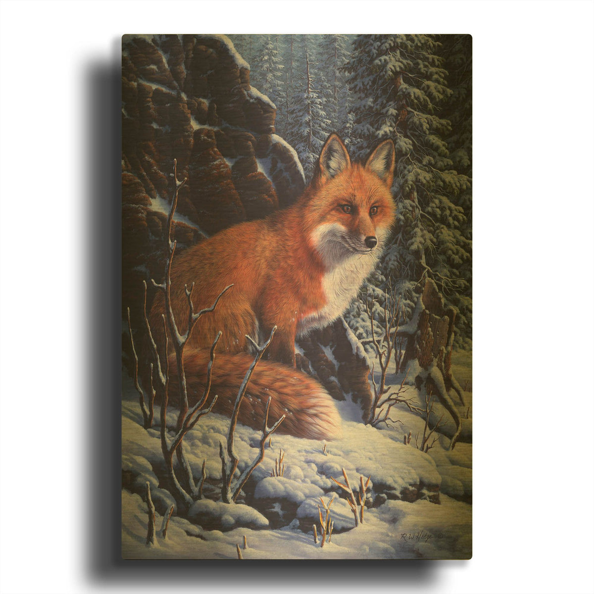 'Audible Hush' By R. Hed Gold Metal Wall Art