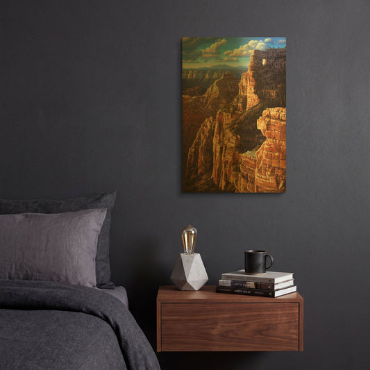 'Window To Heaven' By R. Hed Gold Metal Wall Art