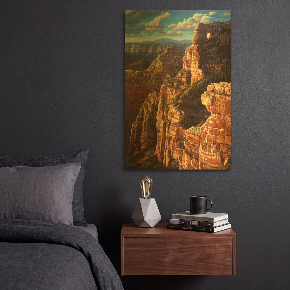 'Window To Heaven' By R. Hed Gold Metal Wall Art