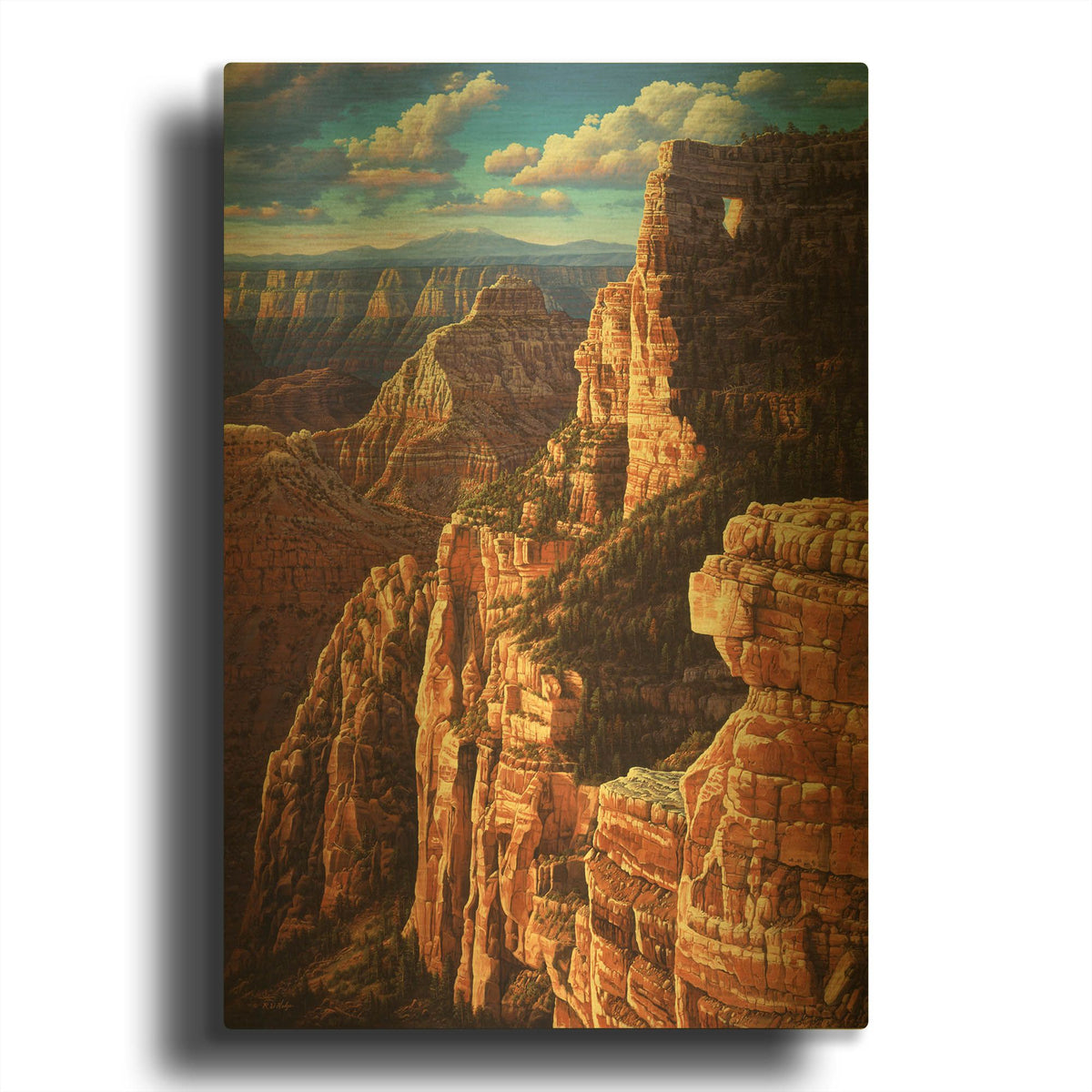 'Window To Heaven' By R. Hed Gold Metal Wall Art