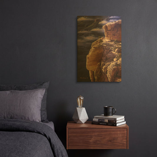 'Simple Sanctuary' By R. Hed Gold Metal Wall Art