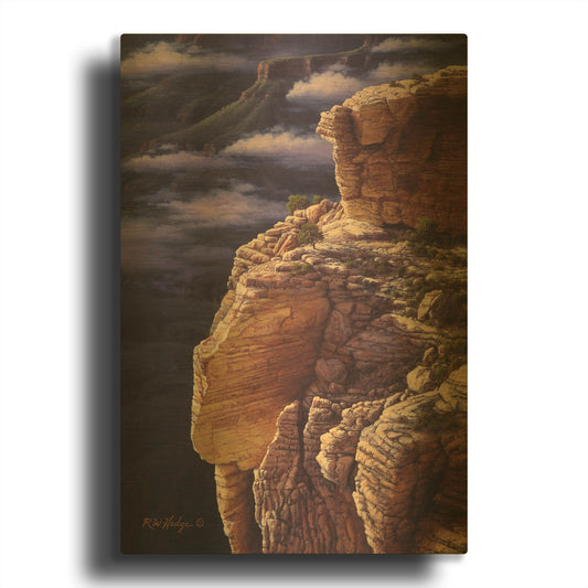 'Simple Sanctuary' By R. Hed Gold Metal Wall Art