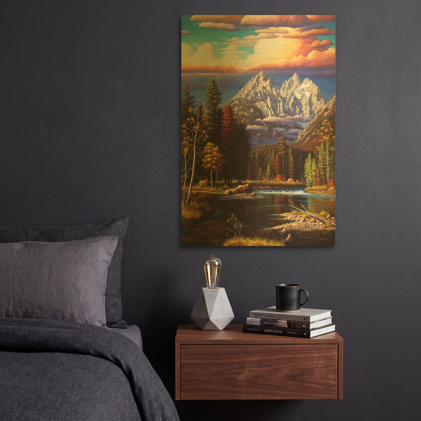 'Perfect Harmony' By R. Hed Gold Metal Wall Art