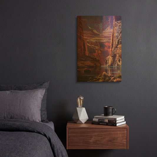 'Higher Light' By R. Hed Gold Metal Wall Art