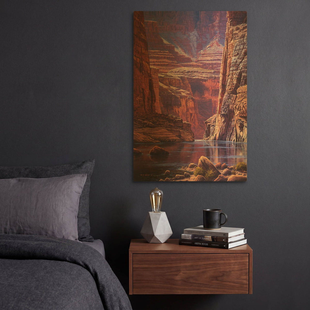 'Higher Light' By R. Hed Gold Metal Wall Art