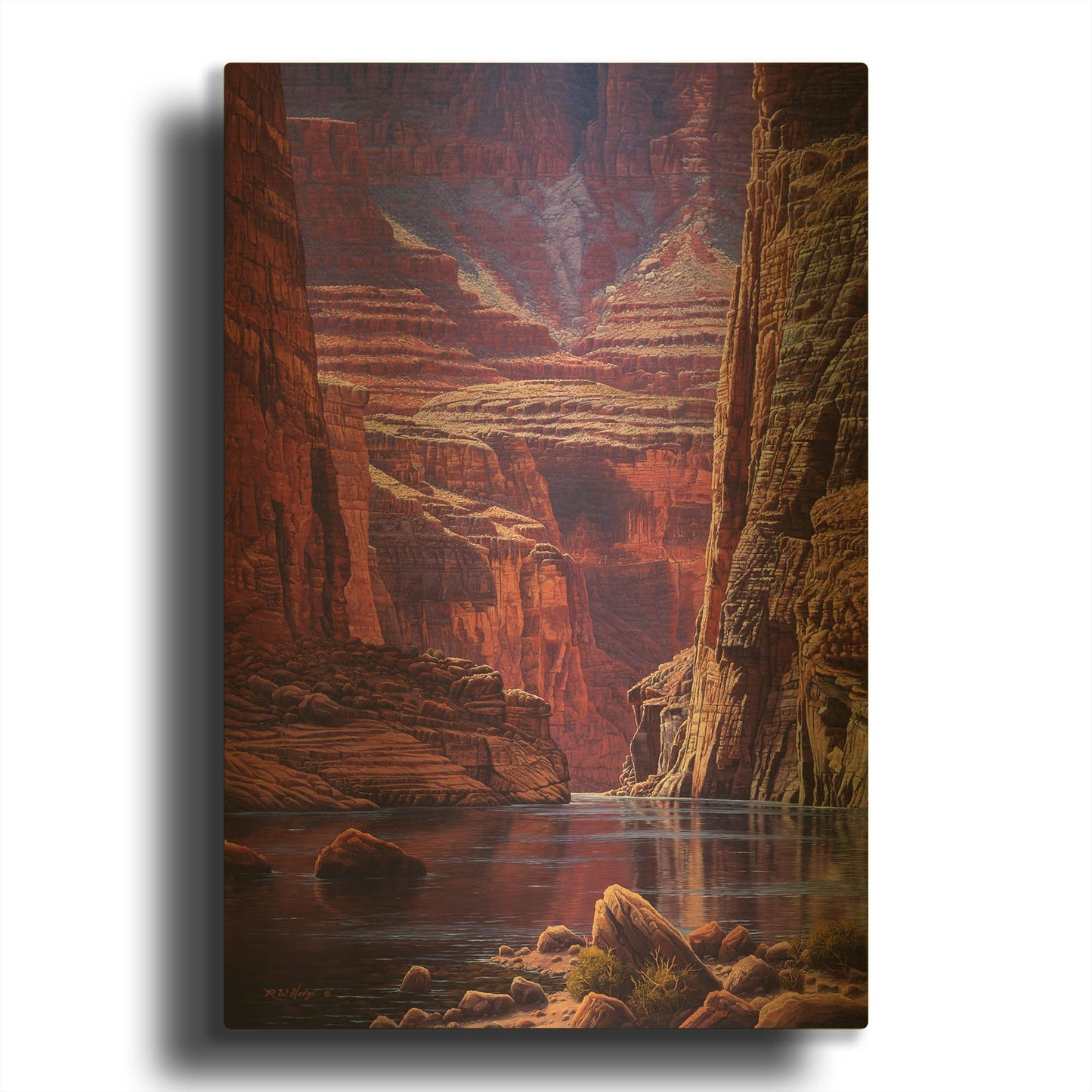 'Higher Light' By R. Hed Gold Metal Wall Art