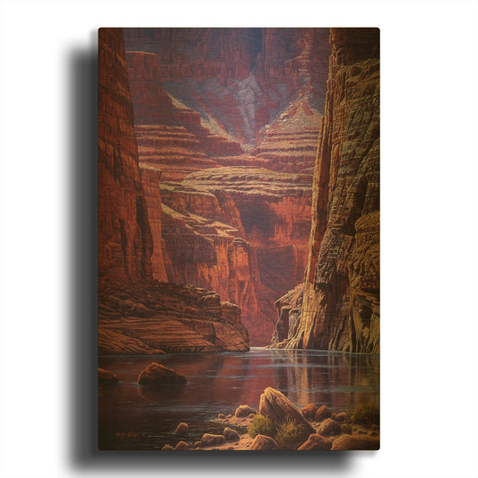 'Higher Light' By R. Hed Gold Metal Wall Art
