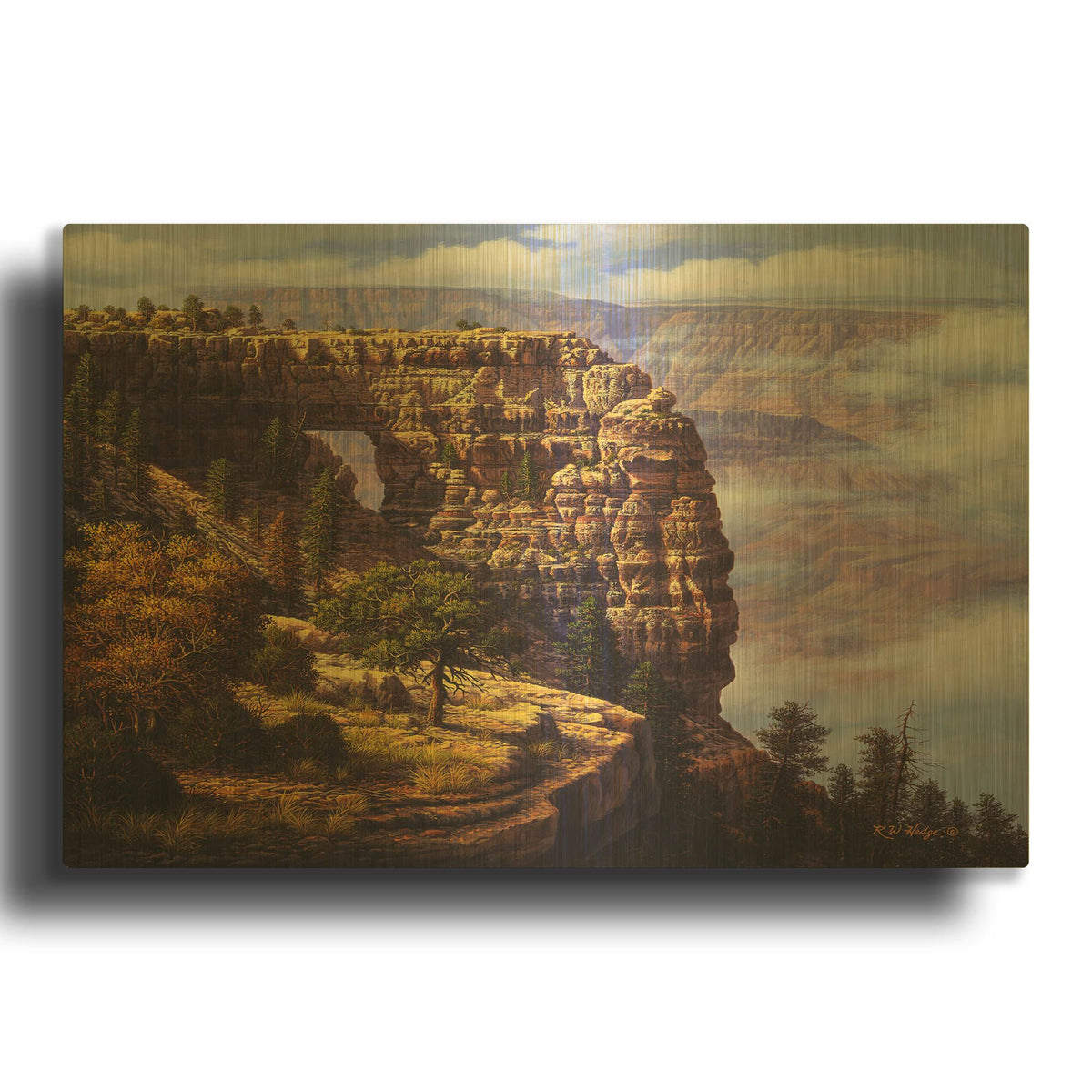 'Angel' By R. Hed Gold Metal Wall Art