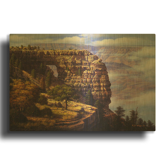 'Angel' By R. Hed Gold Metal Wall Art
