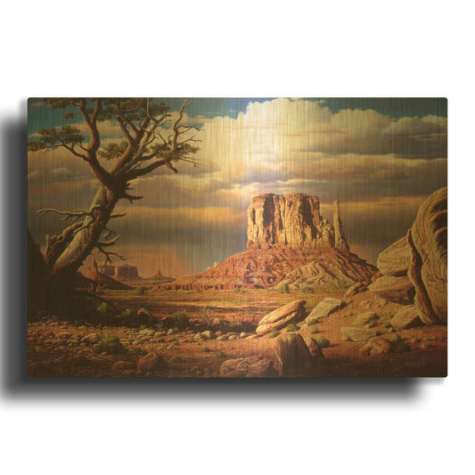 'Home To The Sun' By R. Hed Gold Metal Wall Art