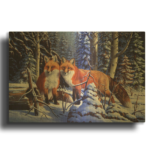 'Touch of Red' By R. Hed Gold Metal Wall Art