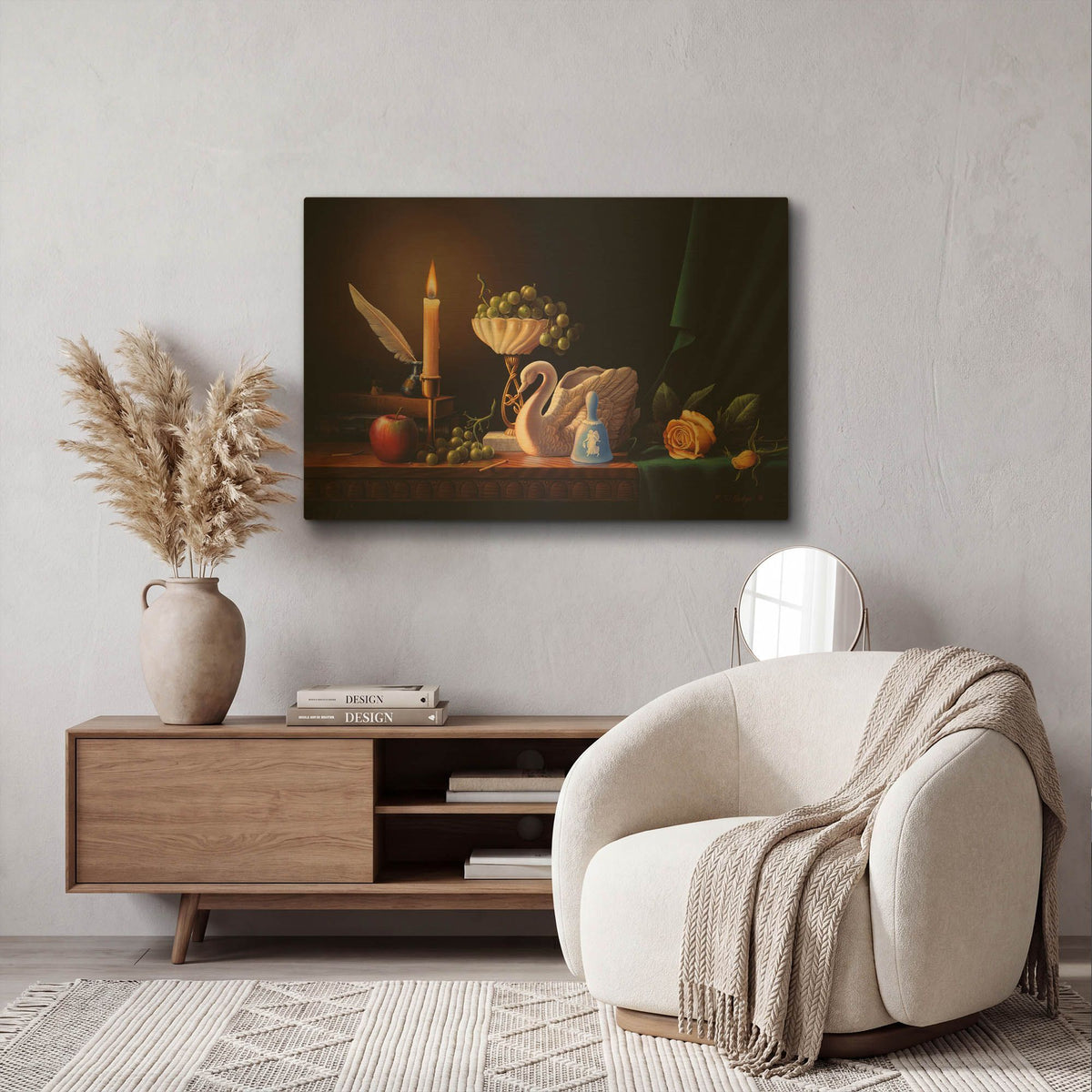 'Silent Grace' By R. Hed Gold Metal Wall Art
