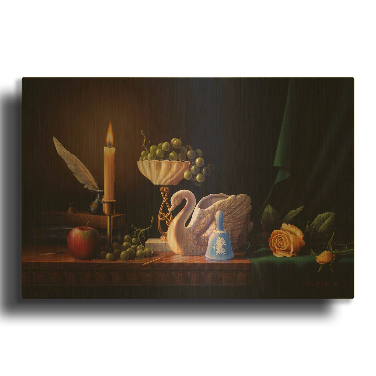'Silent Grace' By R. Hed Gold Metal Wall Art