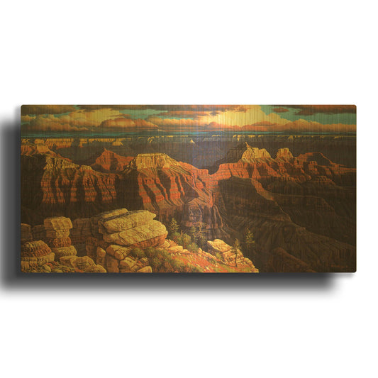 'Surrender To The Ages' By R. Hed Gold Metal Wall Art