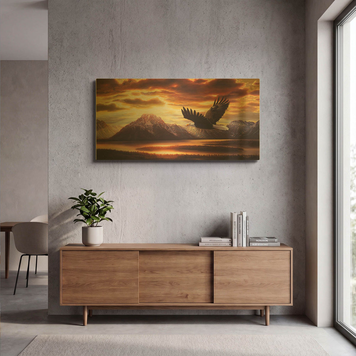'Sacred Vigil' By R. Hed Gold Metal Wall Art