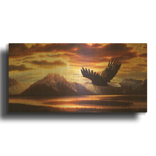 'Sacred Vigil' By R. Hed Gold Metal Wall Art