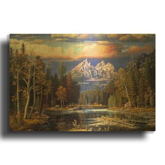 'Autumn Repose' By R. Hed Gold Metal Wall Art