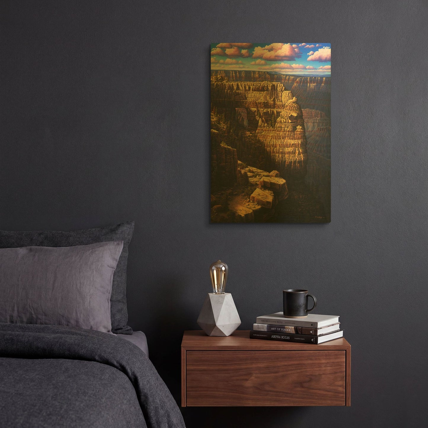 'Heaven And Earth' By R. Hed Gold Metal Wall Art