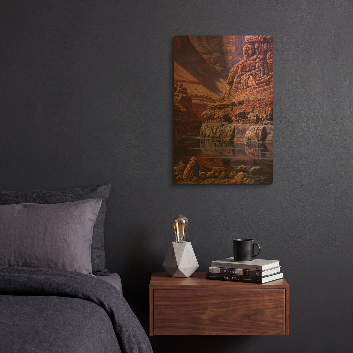 'Reflections Of Marble' By R. Hed Gold Metal Wall Art