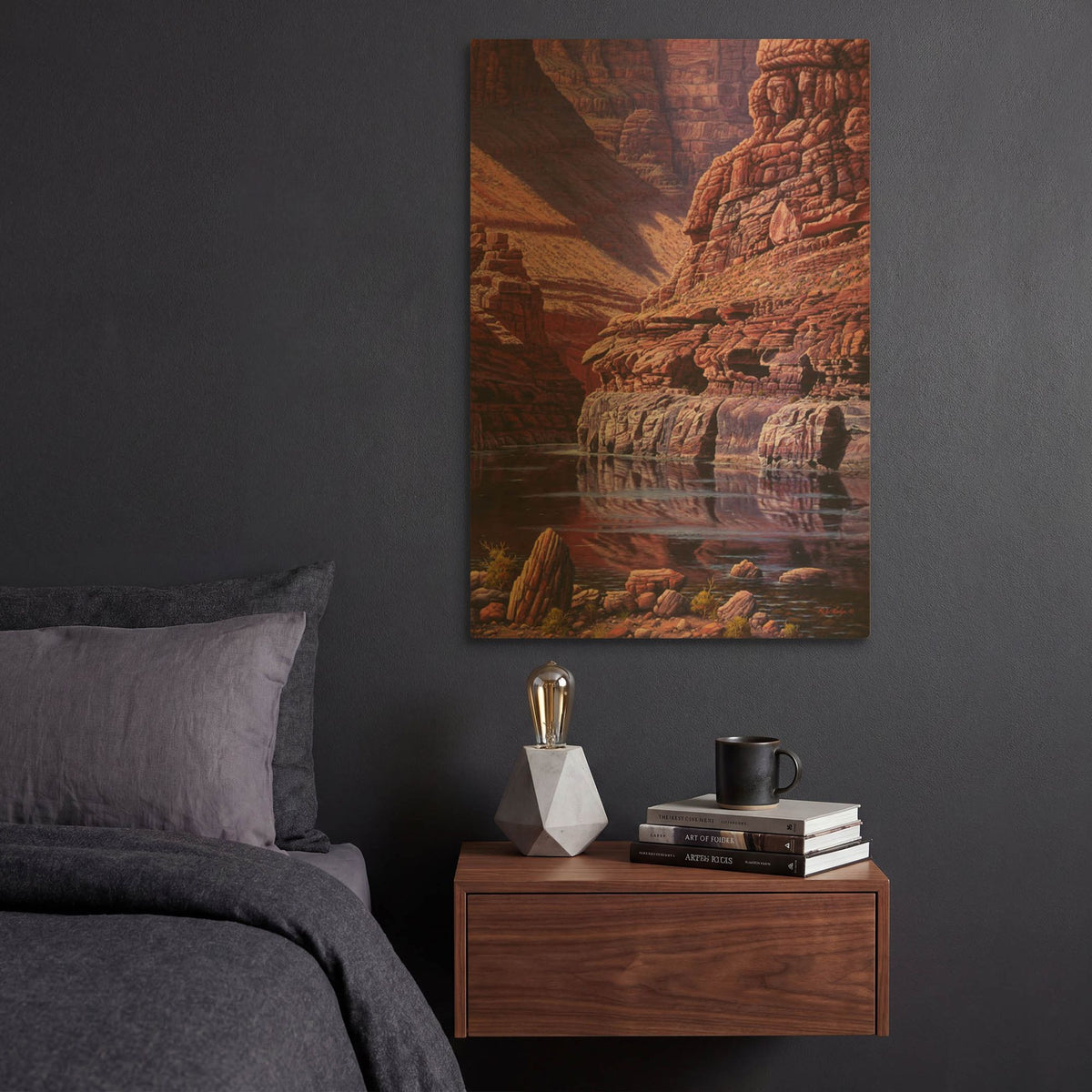 'Reflections Of Marble' By R. Hed Gold Metal Wall Art