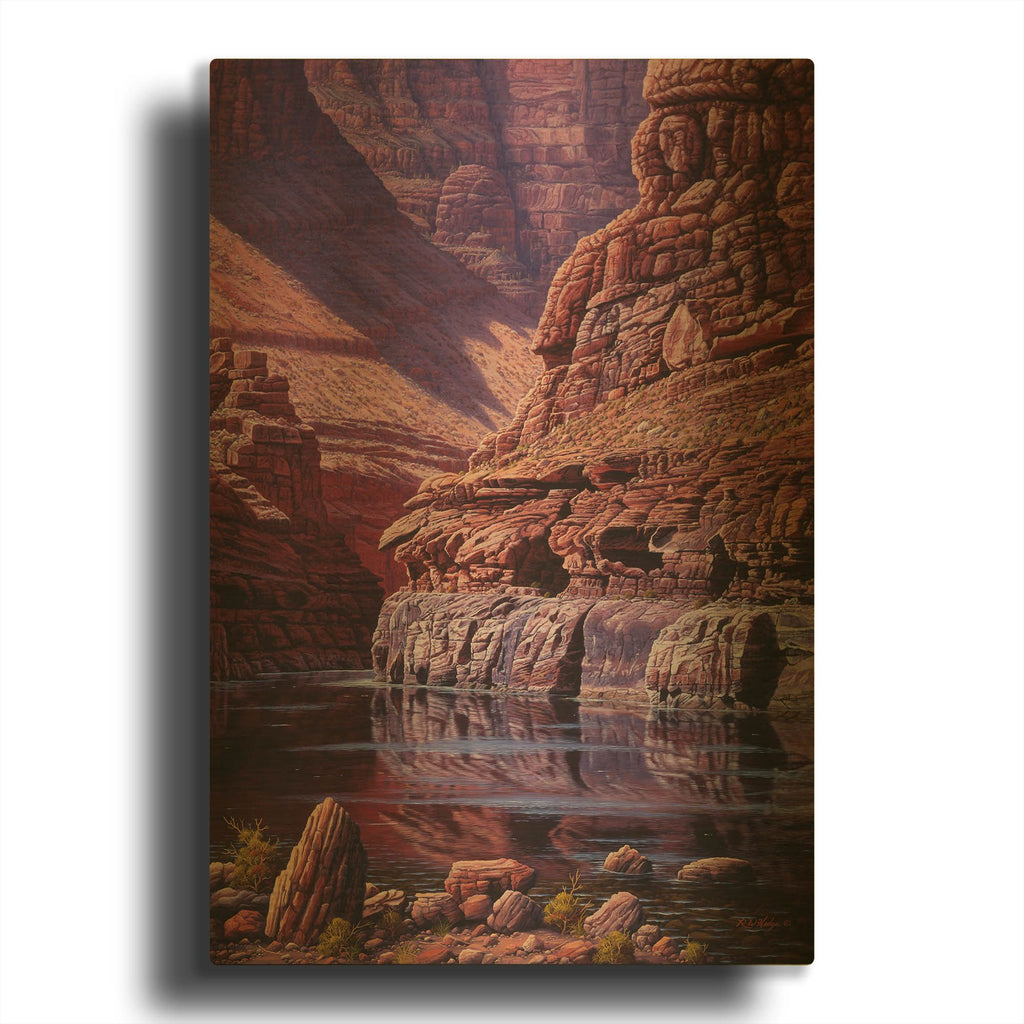 'Reflections Of Marble' By R. Hed Gold Metal Wall Art