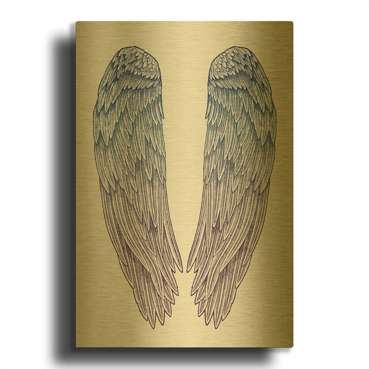 'Angel Wings' By Rachel Caldwell Gold Metal Wall Art