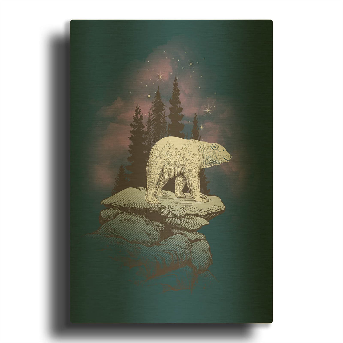 'Roam' By Rachel Caldwell Gold Metal Wall Art