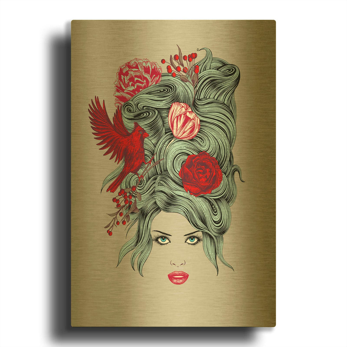 'Winter Queen' By Rachel Caldwell Gold Metal Wall Art