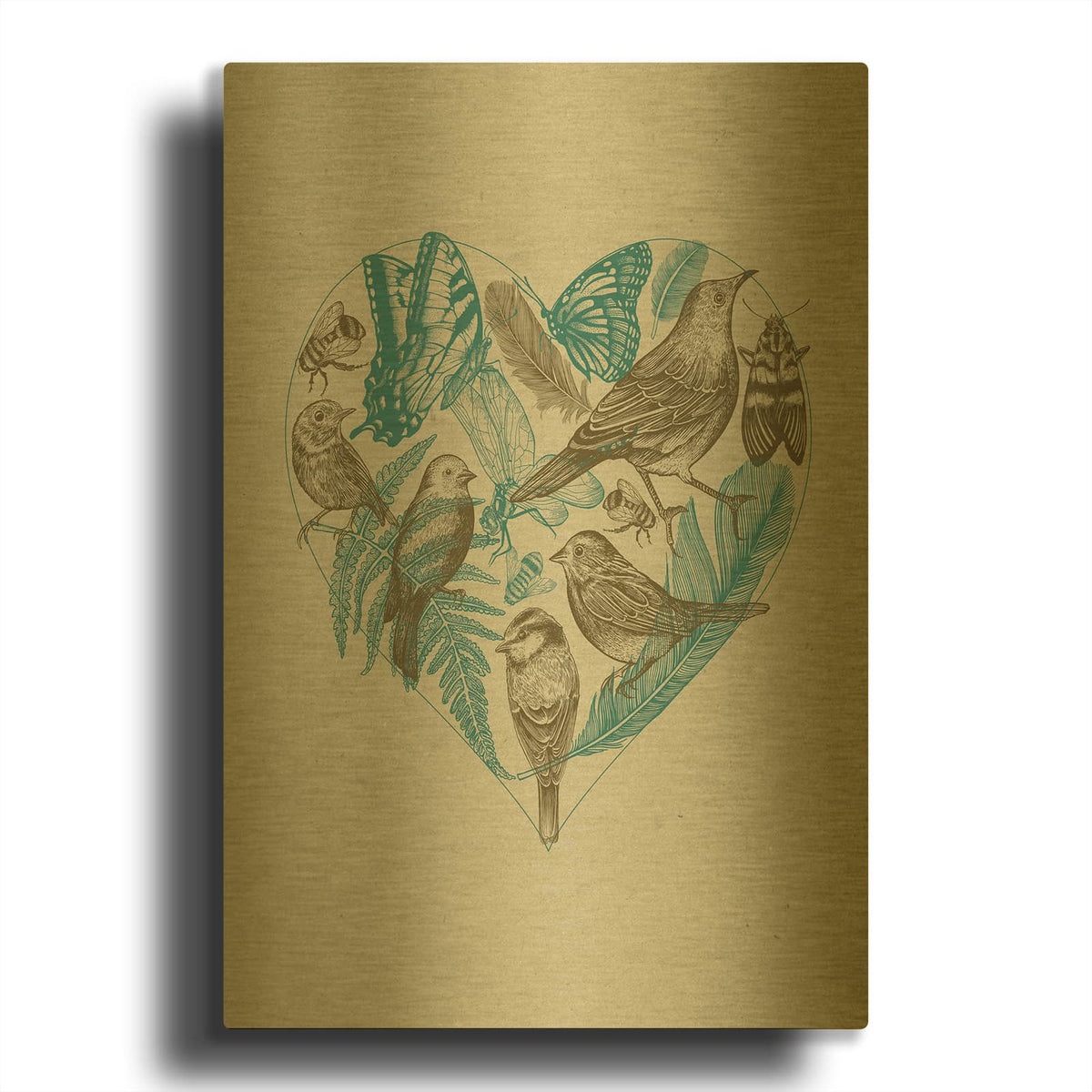 'Wild Heart' By Rachel Caldwell Gold Metal Wall Art