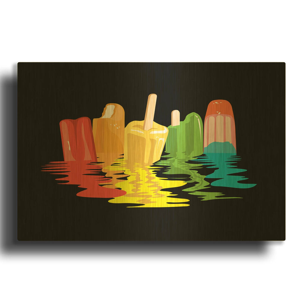 'Melted Summer Dreams' By Rachel Caldwell Gold Metal Wall Art